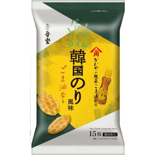 金吾堂 ごま油香る 韓国のり風味１５枚 【今月の特売 菓子】 【購入入数１２個】