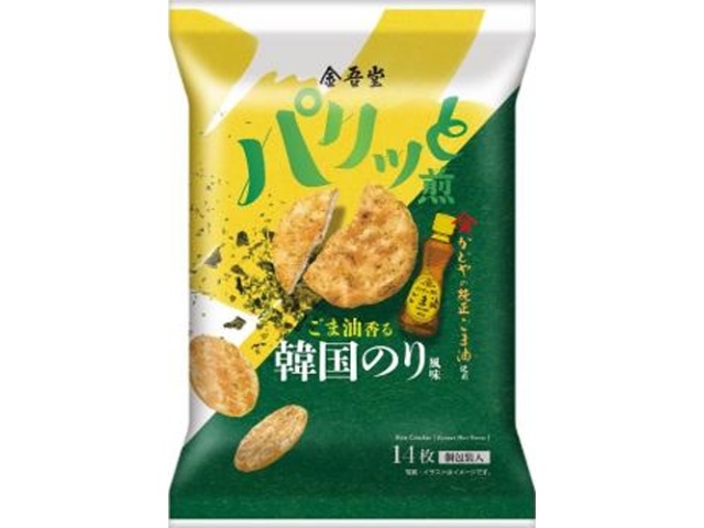 金吾堂 パリッと煎 ごま油香る韓国のり風味１４枚 【新商品 10/6 発売】  【購入入数１２個】