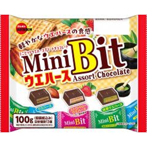 ブルボン ミニビットウエハースアソート１００ｇ □お取り寄せ品 【購入入数２４個】
