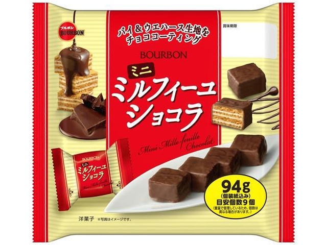 ブルボン ミニミルフィーユショコラ ９４ｇ □お取り寄せ品 【購入入数２４個】