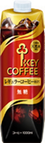 キー １Ｌリキッドコーヒー無糖テトラプリズマ △ 【購入入数６個】