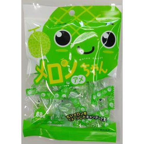 川口 メロンアメちゃん ６８ｇ △ 【購入入数１０個】