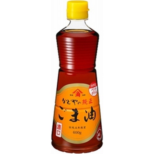 かどや製油 純正ごま油 濃口６００ｇ業務用  【購入入数１個】