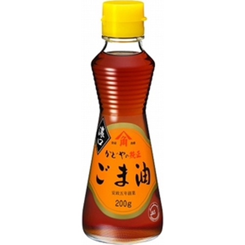 かどや製油 純正ごま油こいくち２００ｇ 【今月の特売 調味料】 □お取り寄せ品 【購入入数２０個】