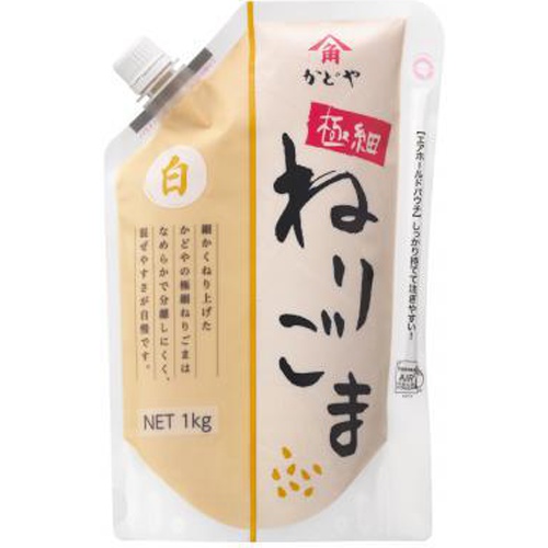 かどや製油 極細ねりごま（白）１ｋｇ業務用 □お取り寄せ品 【購入入数１２個】