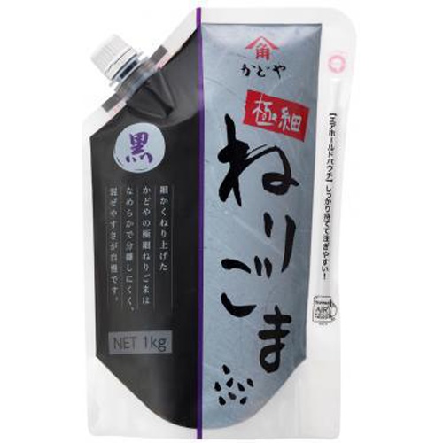 かどや製油 極細ねりごま（黒）１ｋｇ □お取り寄せ品 【購入入数１２個】