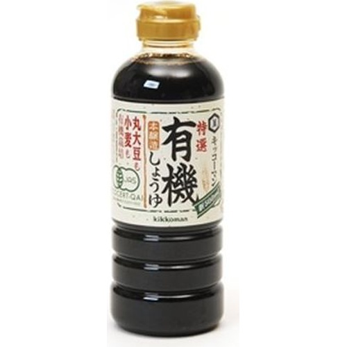 キッコーマン 特撰有機しょうゆ ５００ｍｌ □お取り寄せ品 【購入入数１２個】