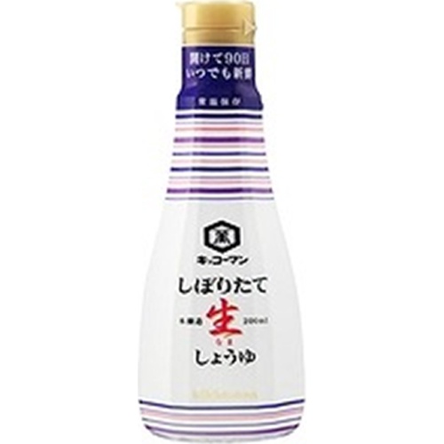 キッコーマン いつでも新鮮搾りたて生しょうゆ２００ｍｌ △ 【購入入数６個】