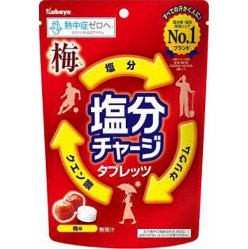 カバヤ 塩分チャージタブレッツ梅８１ｇ 【新商品 3/11 発売】 【今月の特売 菓子】 △ 【購入入数６個】
