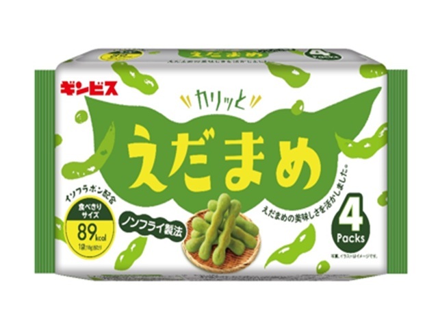 ギンビス カリッとえだまめ ４パック 【新商品 9/8 発売】 □お取り寄せ品 【購入入数１２個】