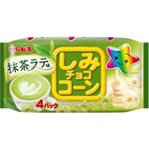 ギンビス しみチョココーン 抹茶ラテ味４Ｐ 【数量限定】 □お取り寄せ品 【購入入数１２個】