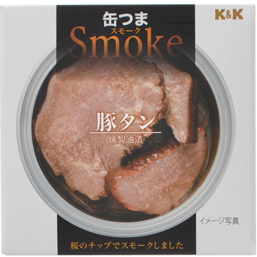 Ｋ＆Ｋ 缶つまスモーク 豚タン５０ｇ □お取り寄せ品 【購入入数２４個】