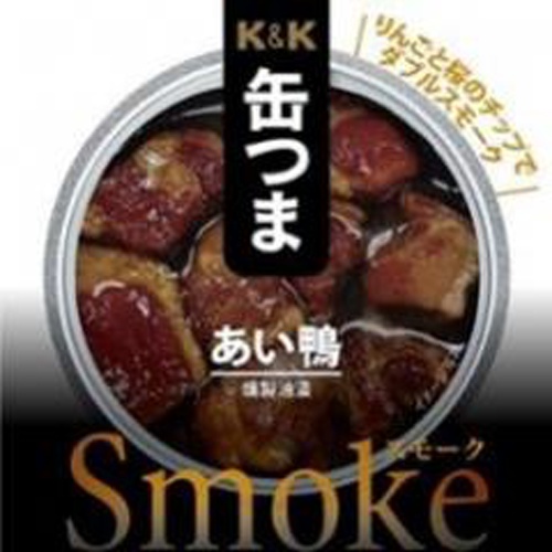 Ｋ＆Ｋ 缶つまＳｍｏｋｅ あい鴨７０ｇ □お取り寄せ品 【購入入数２４個】