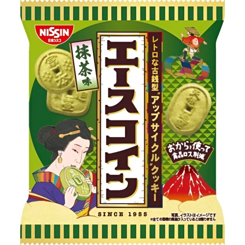 シスコ エースコイン抹茶味 ７５ｇ 【今月の特売 菓子】 □お取り寄せ品 【購入入数２０個】
