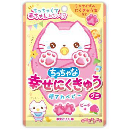 扇雀飴 ちっちゃな幸せにくきゅうグミピーチ味３２ｇ 【数量限定】 □お取り寄せ品 【購入入数６個】