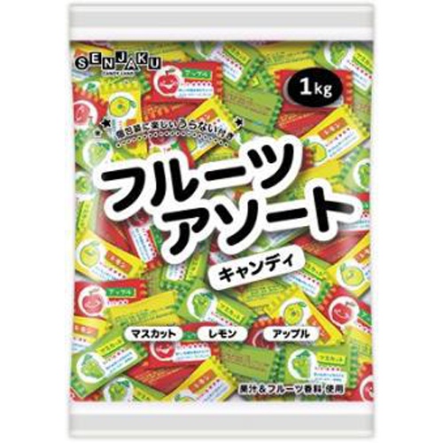 扇雀飴 フルーツアソートキャンディ １ｋｇ △ 【購入入数１個】