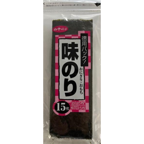 白子 韓国産味のりおにぎり・おもち３切１５枚 【今月の特売 乾物】 □お取り寄せ品 【購入入数６０個】