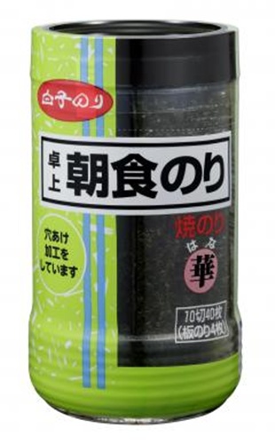 白子 卓上朝食のり 焼のり華４０枚 【新商品 9/1 発売】 【今月の特売 乾物】 □お取り寄せ品 【購入入数４０個】