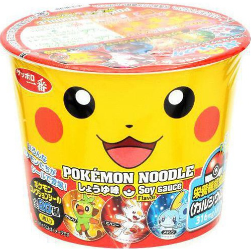 サッポロ一番 ポケモンヌードルしょうゆ味  【購入入数１２個】