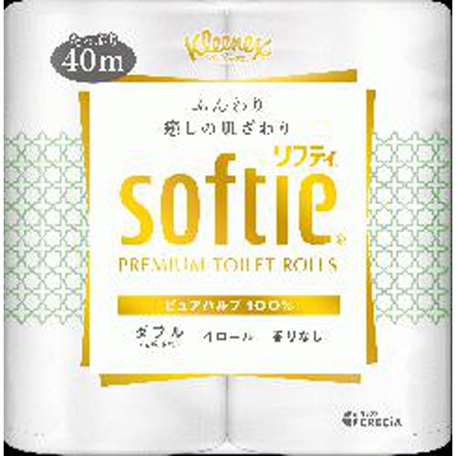 ソフティ ４ロールダブル ホワイト □お取り寄せ品 【購入入数１０個】