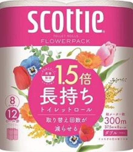 スコッティ フラワー１．５倍巻き８Ｒダブル 【今月の特売 雑貨】 □お取り寄せ品 【購入入数８個】