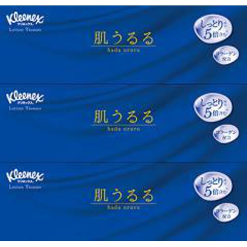 クリネックス ローションティシュ肌うるる３Ｐ □お取り寄せ品 【購入入数１０個】