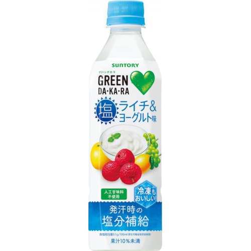 ＧＲＥＥＮダカラ 塩ライチ＆ヨーグルトＰ４９０ｍｌ □お取り寄せ品 【購入入数２４個】