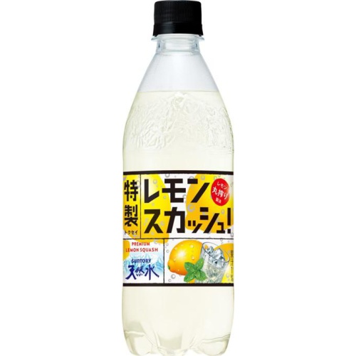 サントリーフーズ 天然水特製レモンスカッシュＰ５００ｍｌ 【今月の特売 飲料水】 【購入入数２４個】