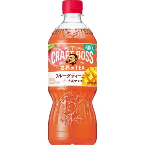 クラフトボス フルーツティーエード手売用 Ｐ６００ 【新商品 3/18 発売】 【今月の特売 飲料水】 △ 【購入入数２４個】