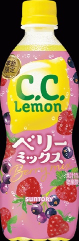サントリー Ｃ．Ｃ．レモン ベリーミックスＰ５００ 【新商品 10/21 発売】 【今月の特売 飲料水】 □お取り寄せ品 【購入入数２４個】