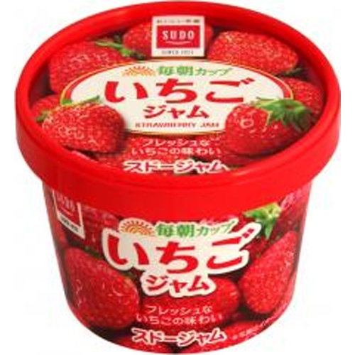 スドー 毎朝カップイチゴジャム１２０ｇ 【新商品 6/11 発売】 □お取り寄せ品 【購入入数４８個】