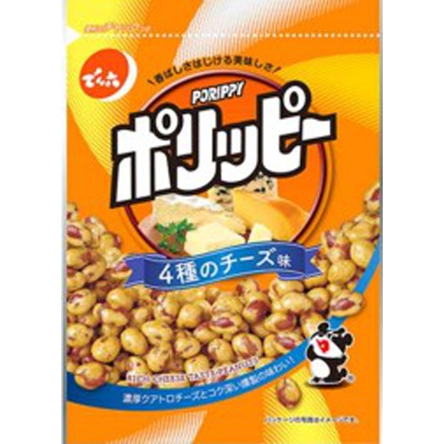 でん六 ポリッピー ４種のチーズ味９０ｇ 【新商品 3/1 発売】 □お取り寄せ品 【購入入数４８個】