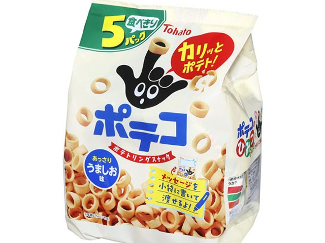 東ハト ５Ｐポテコ うましお味２２ｇ×５袋 □お取り寄せ品 【購入入数２４個】