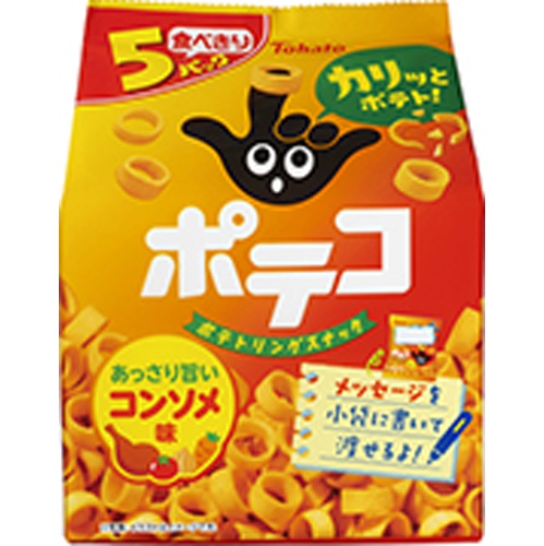 東ハト ５Ｐポテコ コンソメ味（２４）１９ｇ×５袋 【新商品 5/20 発売】 □お取り寄せ品 【購入入数１２個】