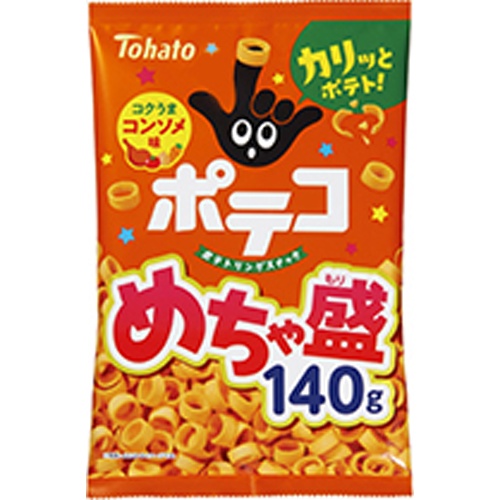 東ハト めちゃ盛ポテコ コンソメ味１４０ｇ △ 【購入入数１２個】