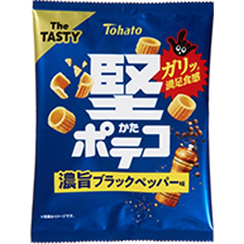 東ハト 堅ポテコ 濃旨ブラックペッパー味５０ｇ 【新商品 3/31 発売】 △ 【購入入数１２個】