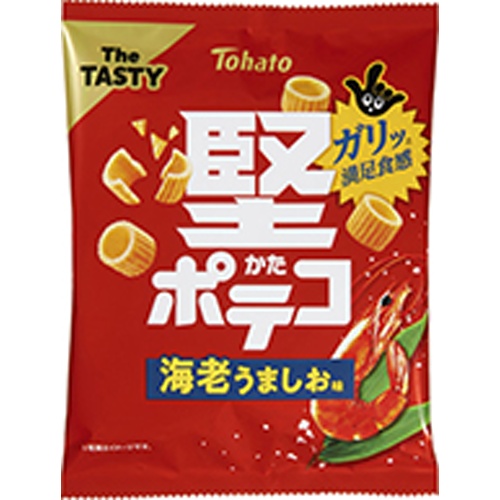 東ハト 堅ポテコ 海老うましお味５０ｇ 【新商品 3/31 発売】 △ 【購入入数１２個】