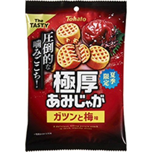 東ハト 極厚あみじゃが ガツンと梅味４５ｇ 【新商品 5/19 発売】 △ 【購入入数１２個】