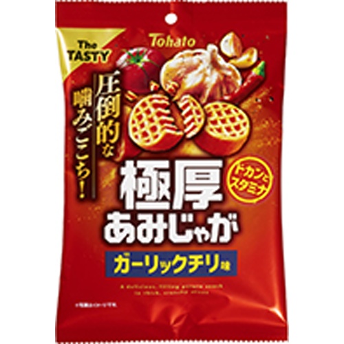 東ハト 極厚あみじゃが ガーリックチリ味４５ｇ 【新商品 7/21 発売】 □お取り寄せ品 【購入入数２４個】