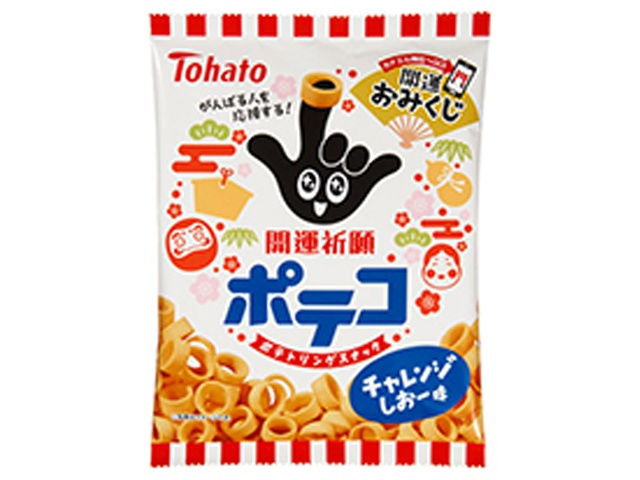 東ハト ６７ｇ開運祈願ポテコ チャレンジしおー味 △ 【購入入数２４個】