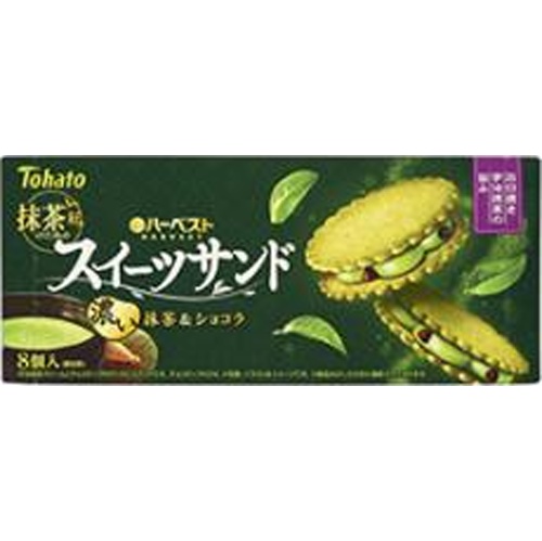 東ハト ハーベストスイーツサンド濃い抹茶８個 △ 【購入入数３６個】