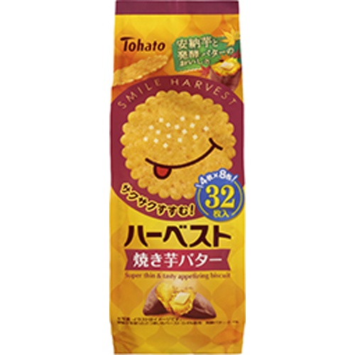 東ハト ハーベスト 焼き芋バター８包 【新商品 8/4 発売】 □お取り寄せ品 【購入入数２４個】
