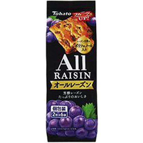 東ハト オールレーズン ２枚×６袋 【今月の特売 菓子】 △ 【購入入数１２個】