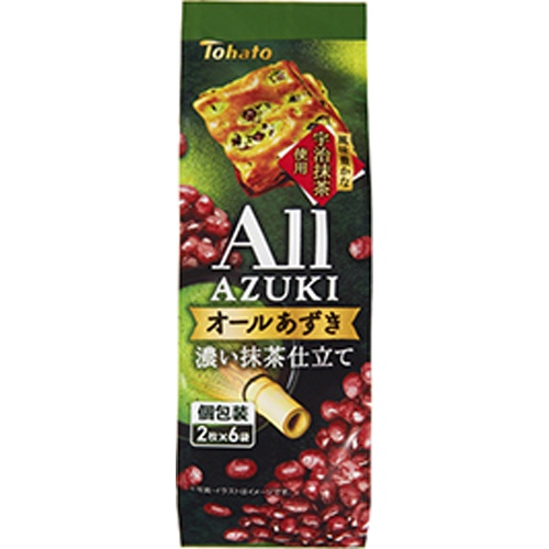 東ハト オールあずき 濃い抹茶仕立て２枚×６袋 □お取り寄せ品 【購入入数１２個】