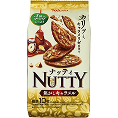 東ハト ナッティ 焦がしキャラメル４０ｇ △ 【購入入数１２個】