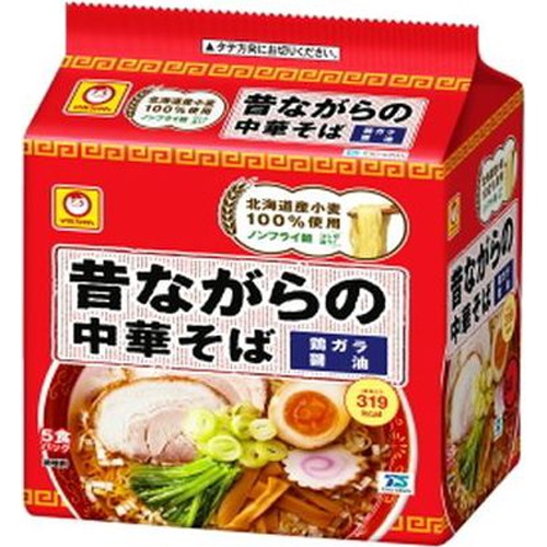 マルちゃん 昔ながらの中華そば５Ｐ 【今月の特売 麺類】 □お取り寄せ品 【購入入数１８個】