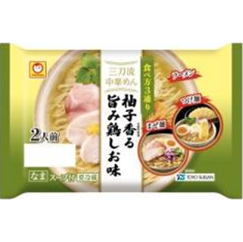 マルちゃん 三刀流ゆず香る旨み鶏しお味２人前 □お取り寄せ品 【購入入数６個】