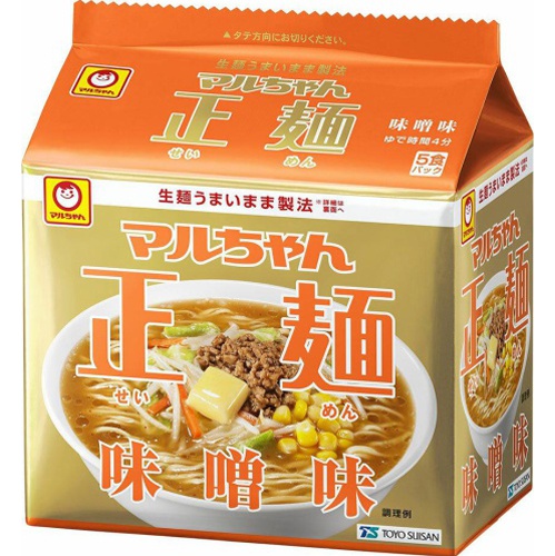 マルちゃん 正麺 味噌味 ５食パック 【今月の特売 麺類】 【購入入数６個】