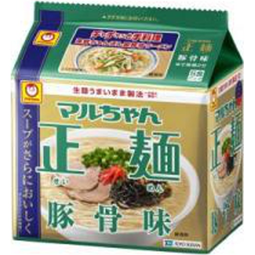 マルちゃん 正麺 豚骨味５Ｐ 【今月の特売 麺類】 △ 【購入入数６個】