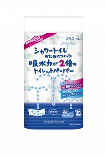 エリエール シャワー吸収２倍トイレット１２Ｒ △ 【購入入数１個】